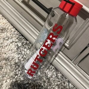 Starbucks Rutgers College Campus 24oz Reusable Clear Water Bottle